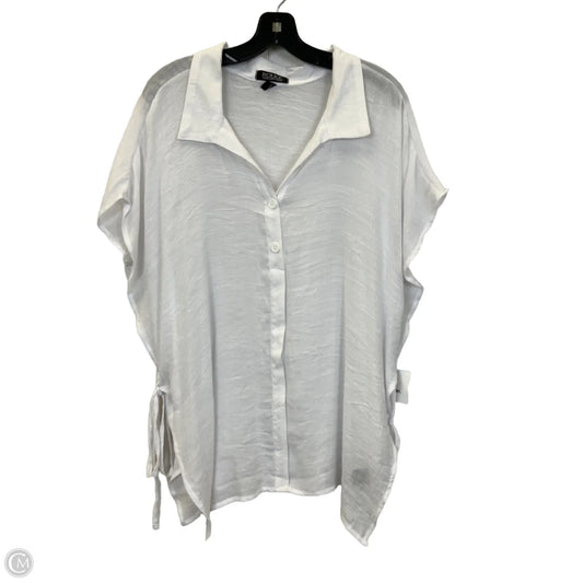 Blouse Short Sleeve By Rouge In White, Size: 2x