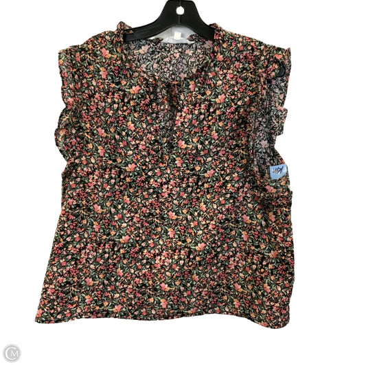 Top Sleeveless By Bb Dakota In Floral Print, Size: Xl