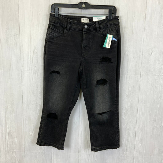 Jeans Cropped By Maurices In Black Denim, Size: 10
