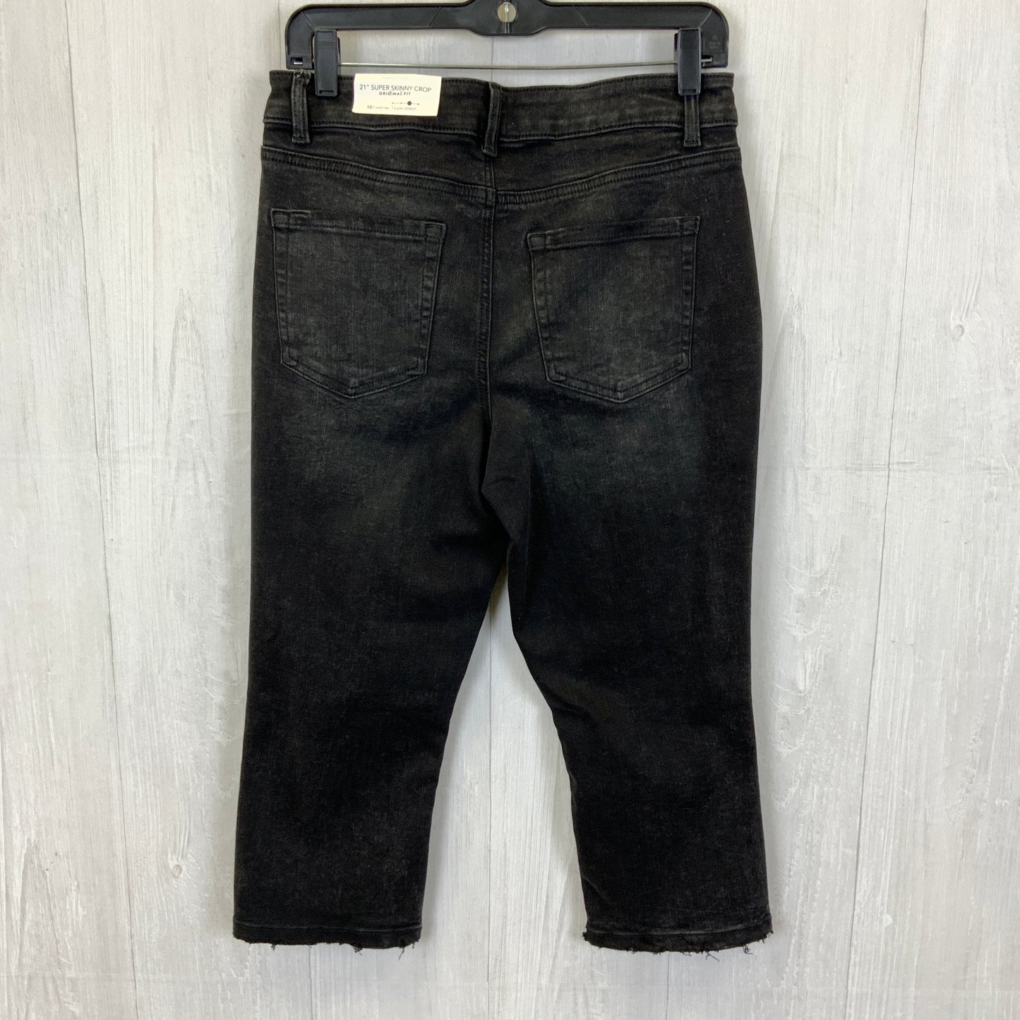 Jeans Cropped By Maurices In Black Denim, Size: 10