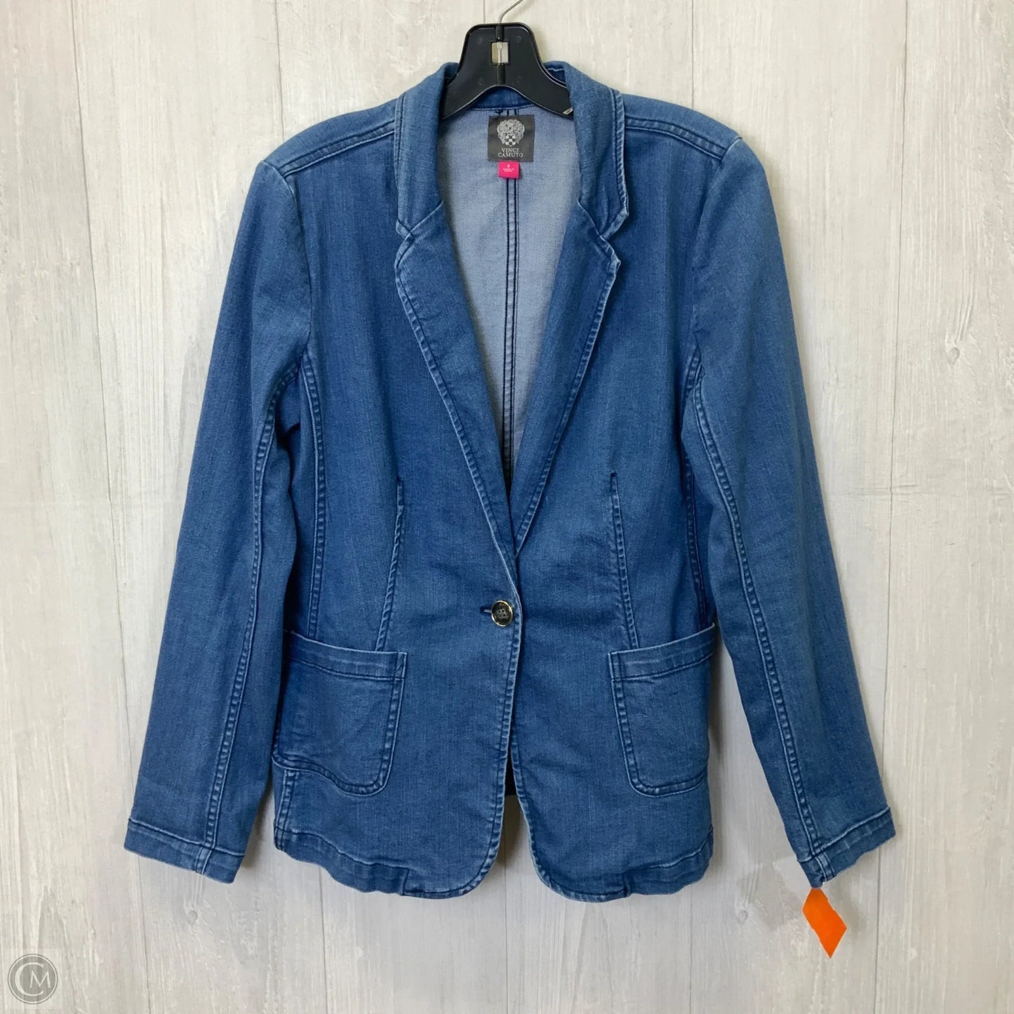 Blazer By Vince Camuto In Blue Denim, Size: M