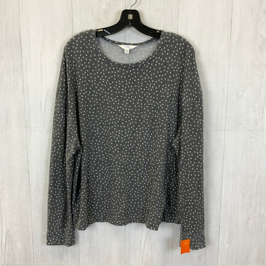 Top Long Sleeve By Time And Tru In Grey, Size: Xl