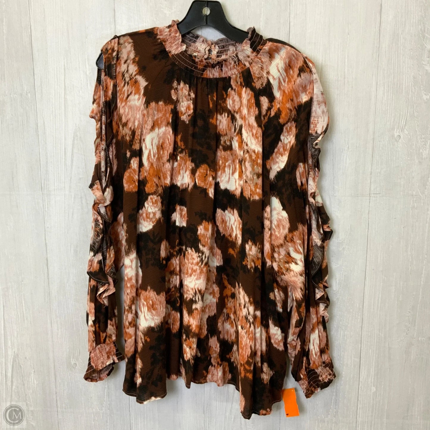 Top Long Sleeve By Maurices In Brown, Size: 2x
