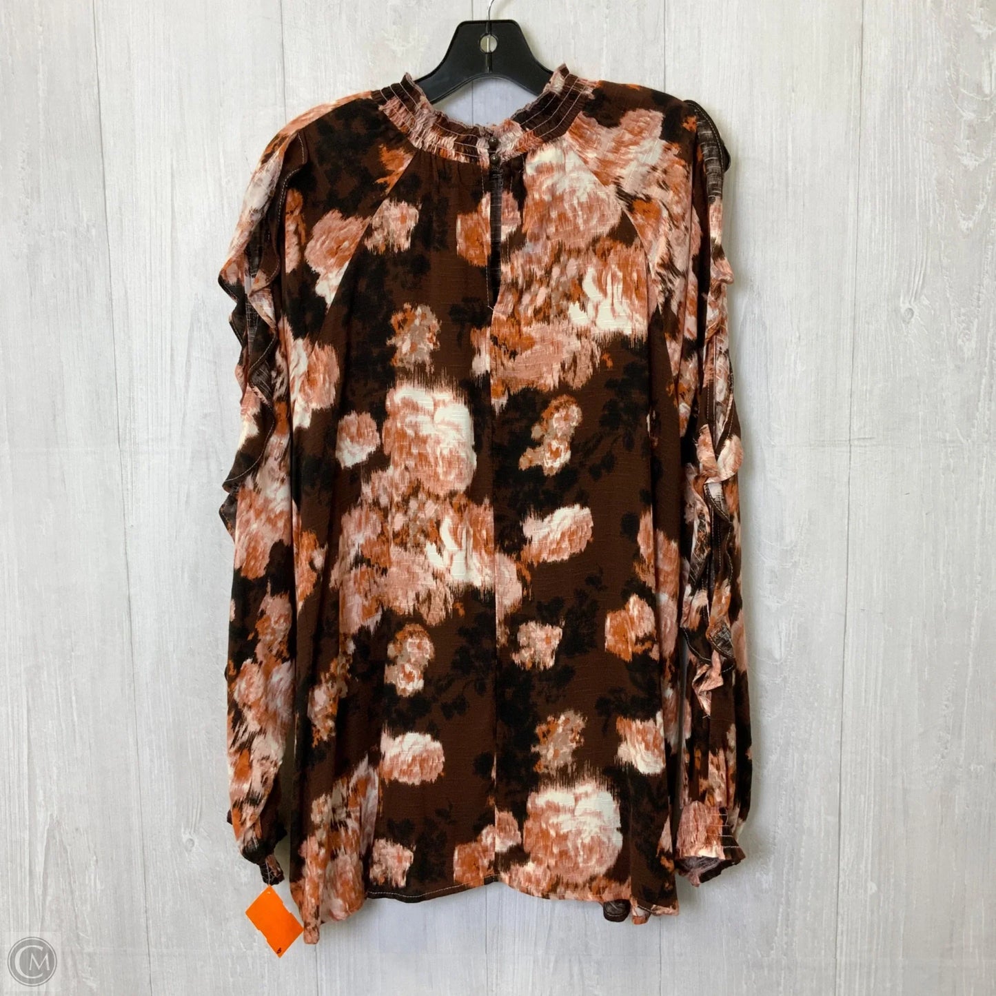 Top Long Sleeve By Maurices In Brown, Size: 2x