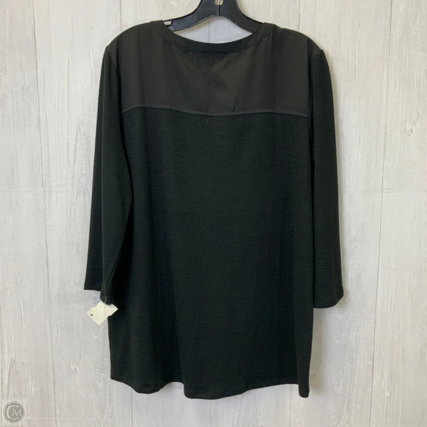 Top 3/4 Sleeve Basic By 41 Hawthorn In Black, Size: Xl