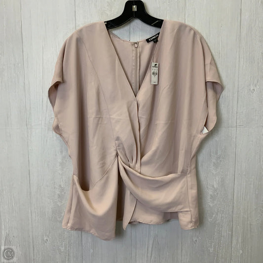 Top Short Sleeve By Express In Pink, Size: Xl