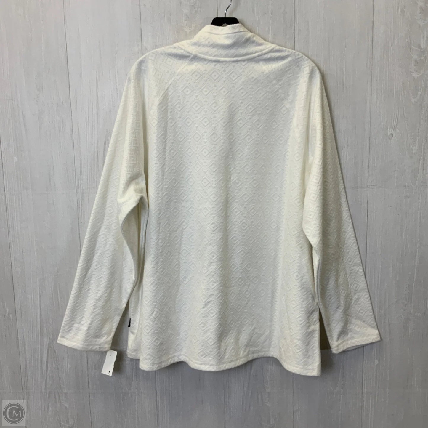 Top Long Sleeve By Eddie Bauer In White, Size: Xxl