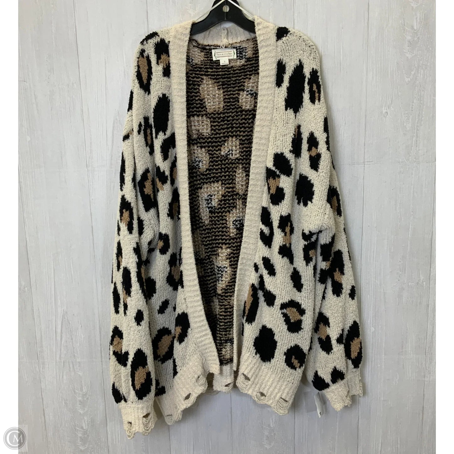 Sweater Cardigan By Loveriche In Leopard Print, Size: L