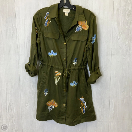 Jacket Utility By Chicos In Green, Size: S