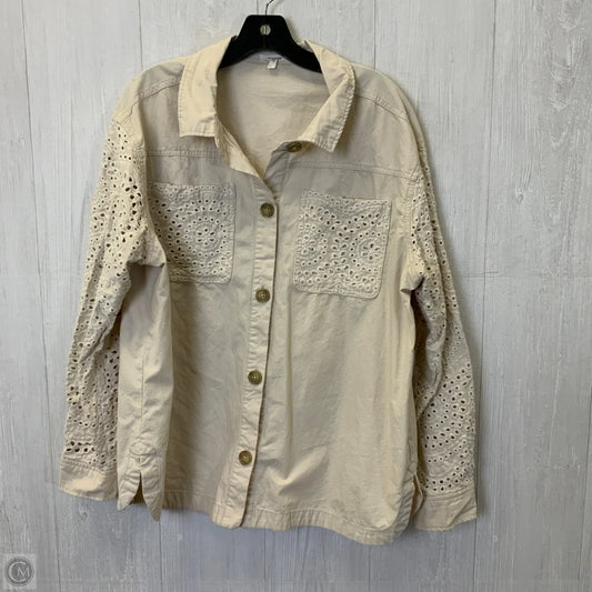 Jacket Shirt By Maurices In Tan, Size: Xl