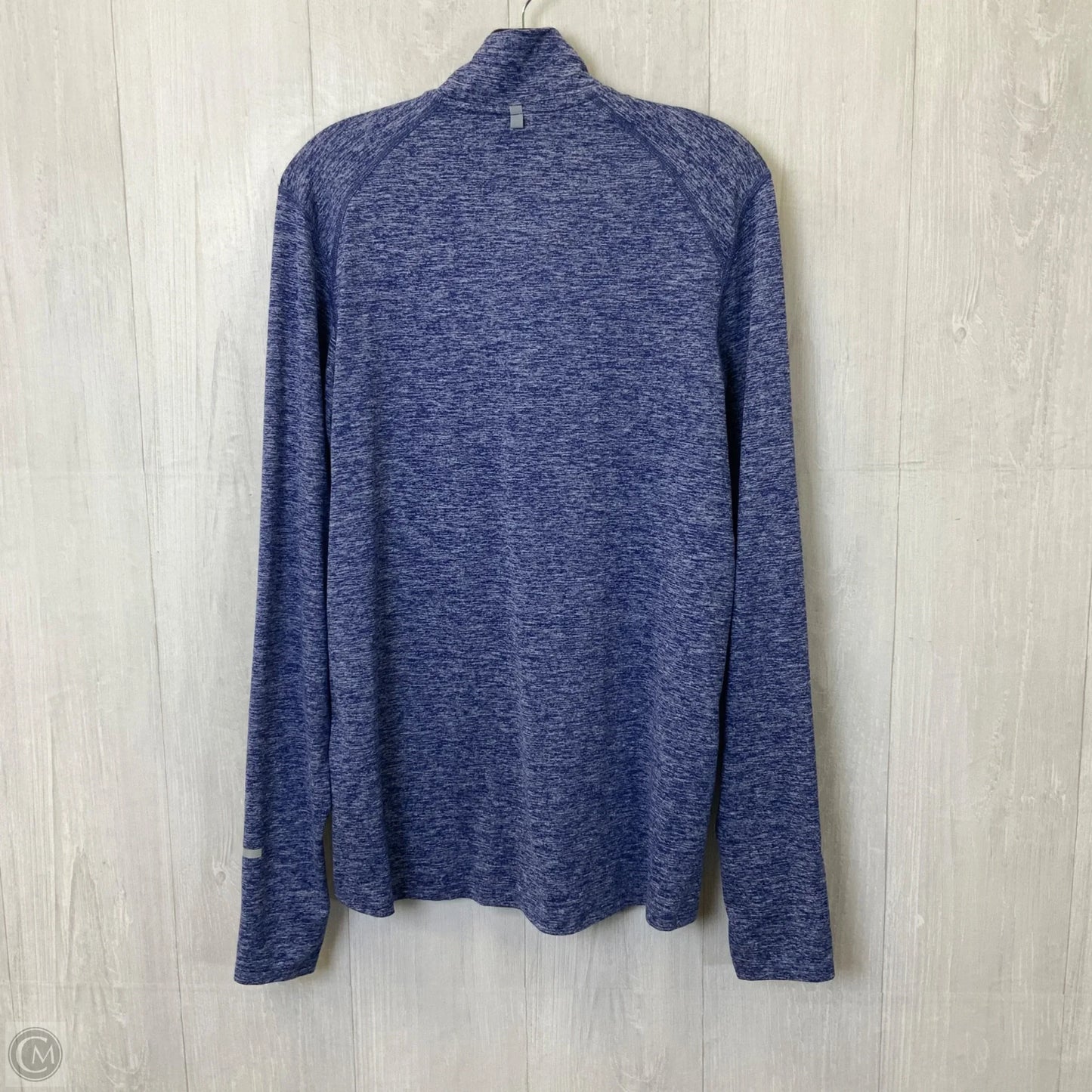 Athletic Top Long Sleeve Collar By Nike Apparel In Blue, Size: S