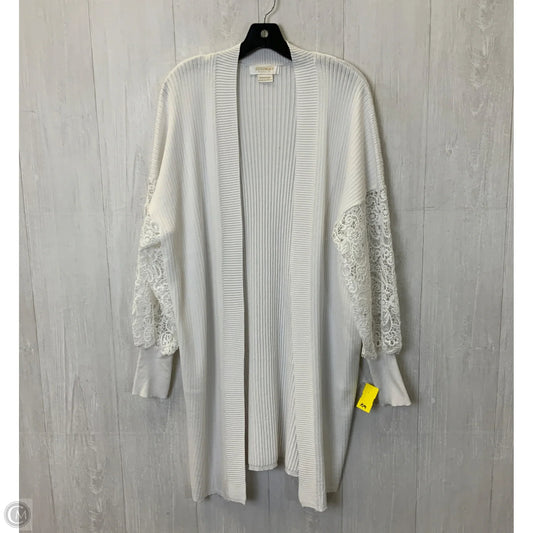 Cardigan By Clothes Mentor In White, Size: Xl