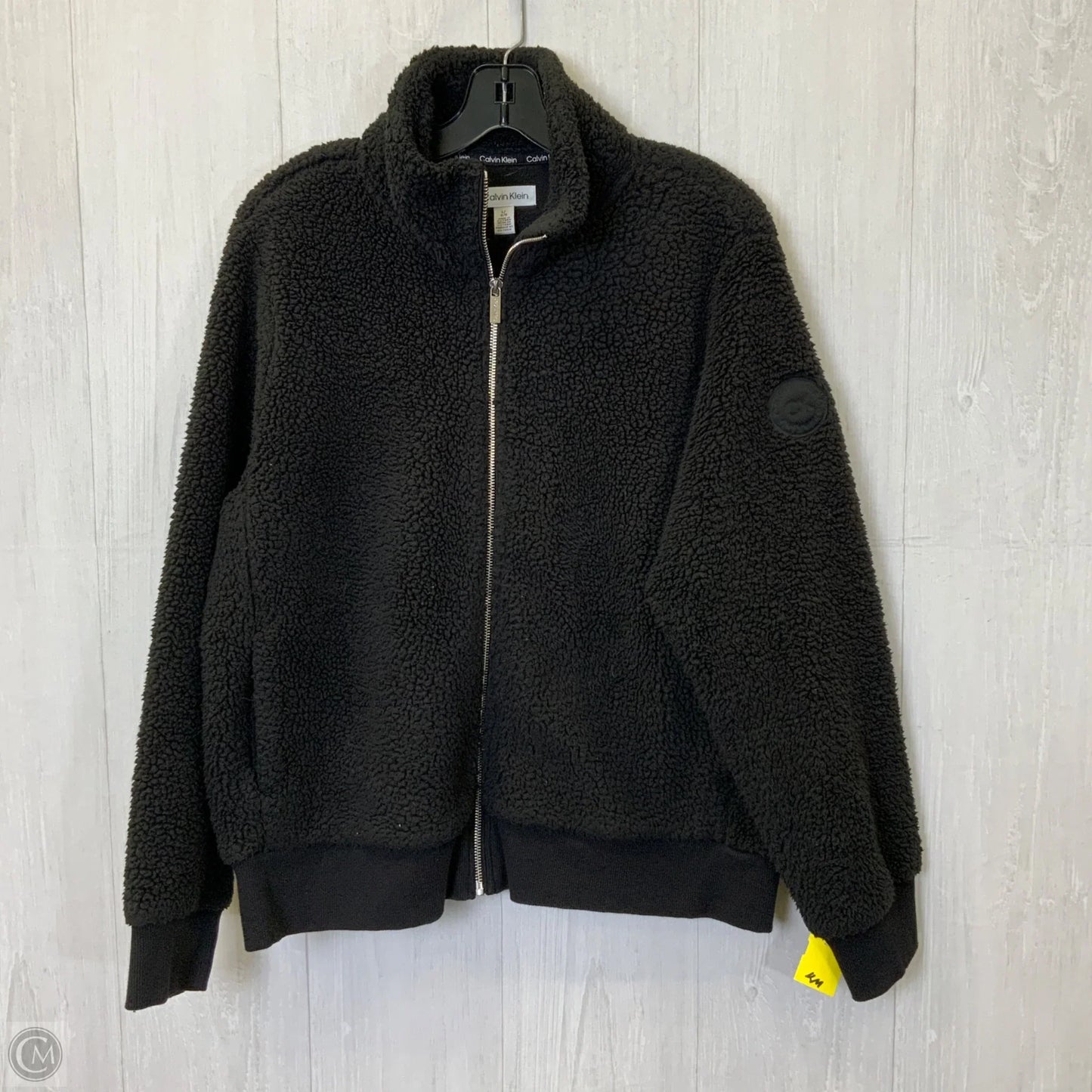 Jacket Fleece By Calvin Klein In Black, Size: L