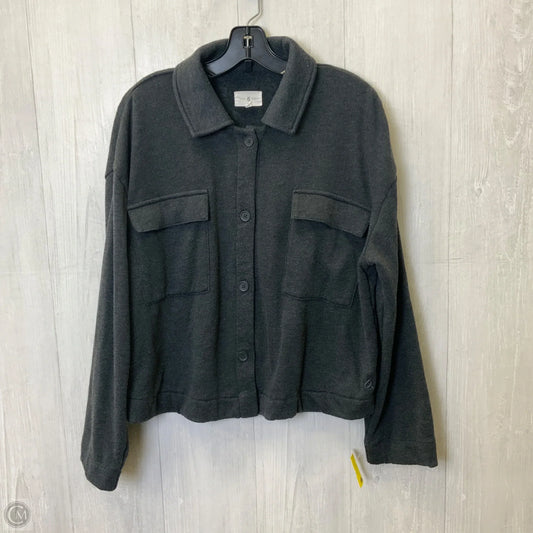 Blouse Long Sleeve By Lou And Grey In Grey, Size: L