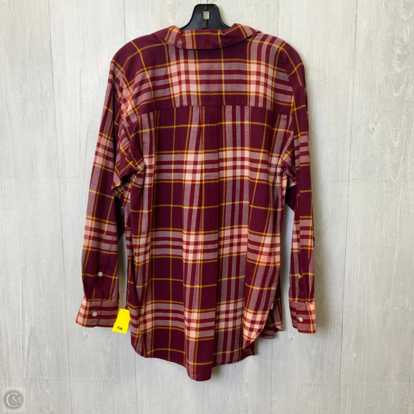 Blouse Long Sleeve By Loft In Maroon, Size: M