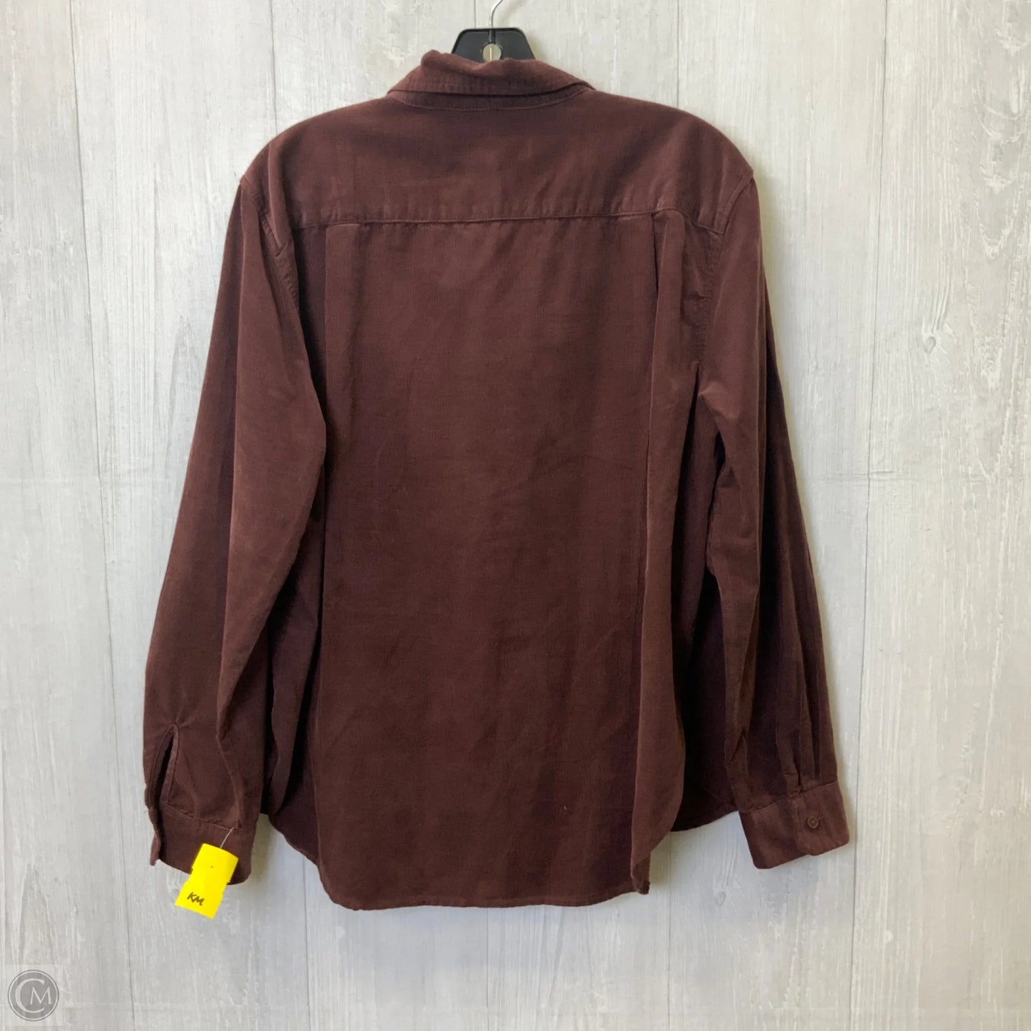 Blouse Long Sleeve By Loft In Brown, Size: L