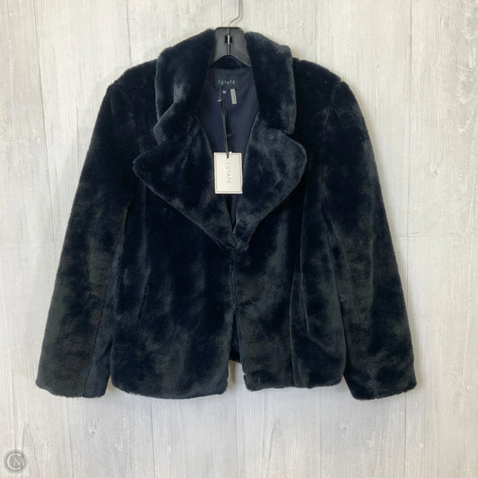 Coat Faux Fur & Sherpa By 1.state In Navy, Size: M