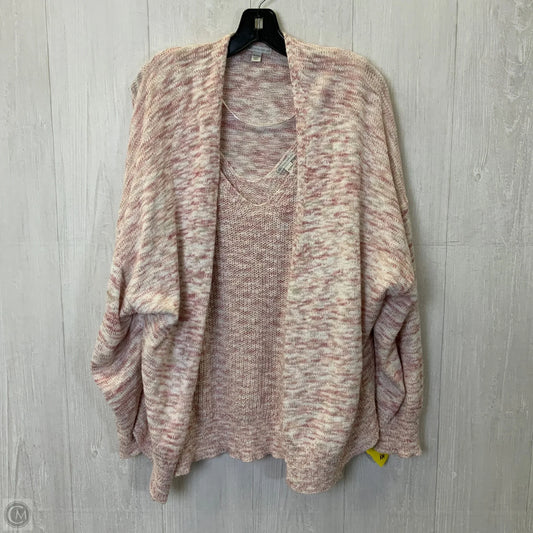 Sweater 2pc By Cato In Pink, Size: 3x