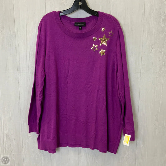 Sweater By Lane Bryant In Purple, Size: 3x
