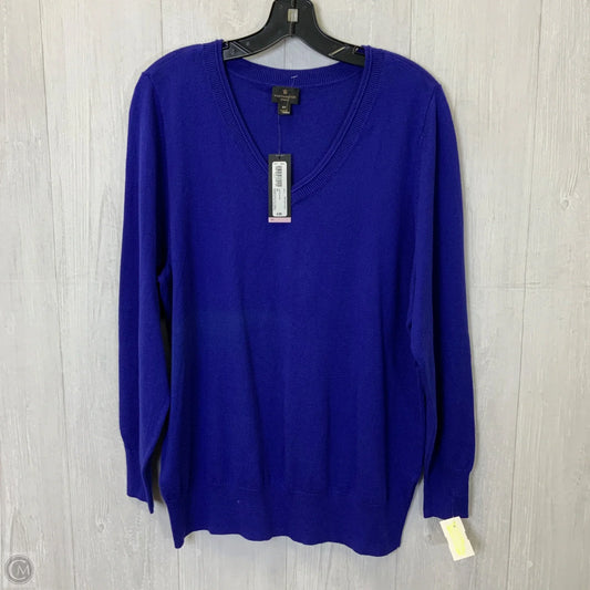 Sweater By Worthington In Blue, Size: 2x