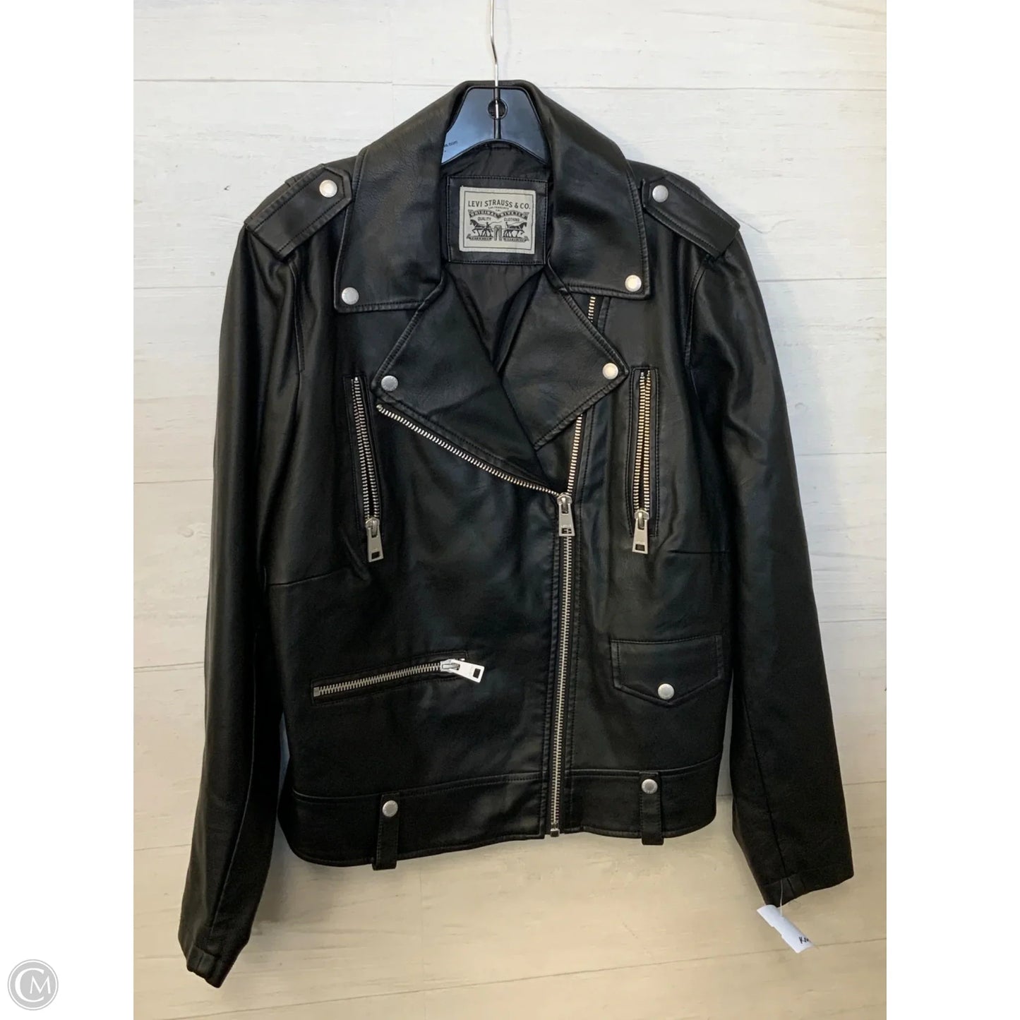 Jacket Moto By Levis In Black, Size: 1x