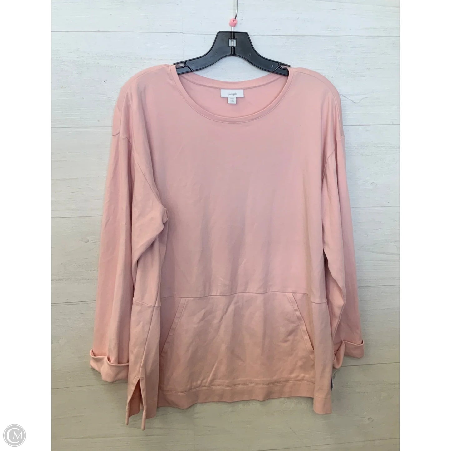 Top Long Sleeve Basic By Pure Jill In Pink, Size: Lp