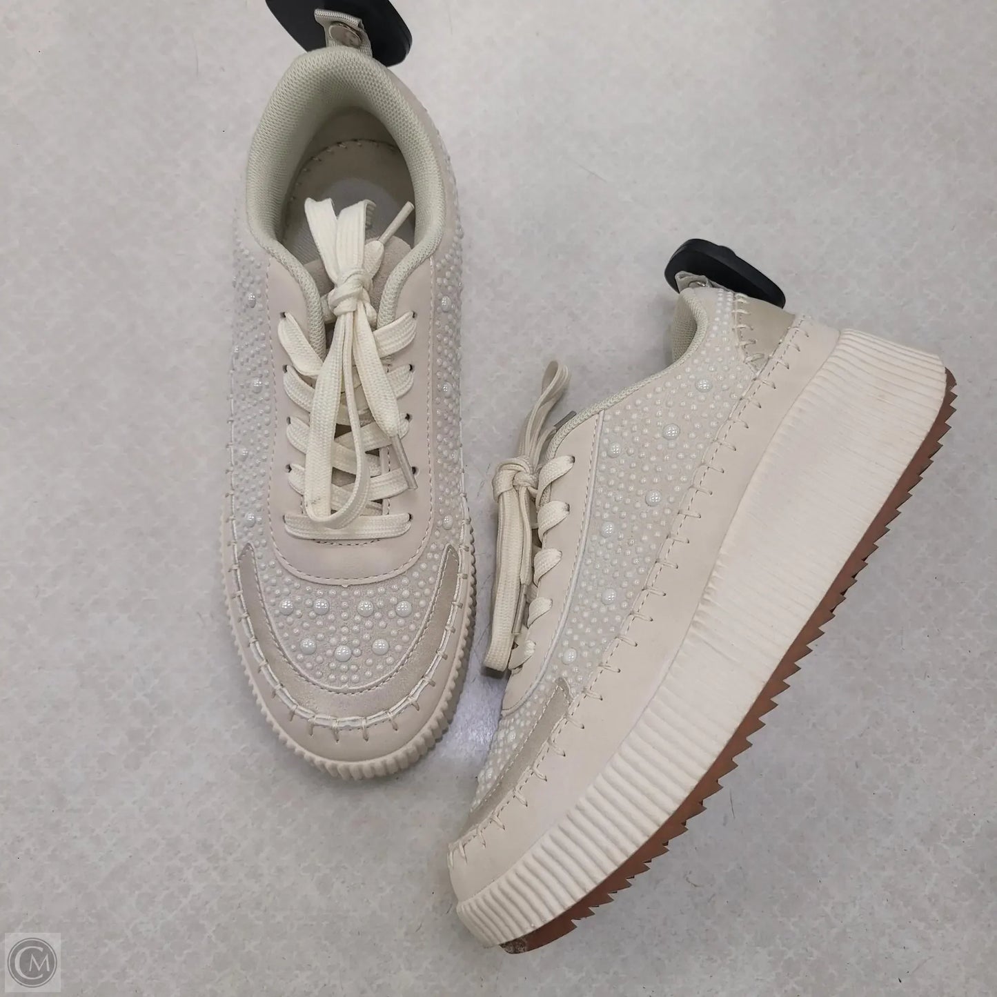 Shoes Athletic By Nicole Miller In Cream, Size: 6.5