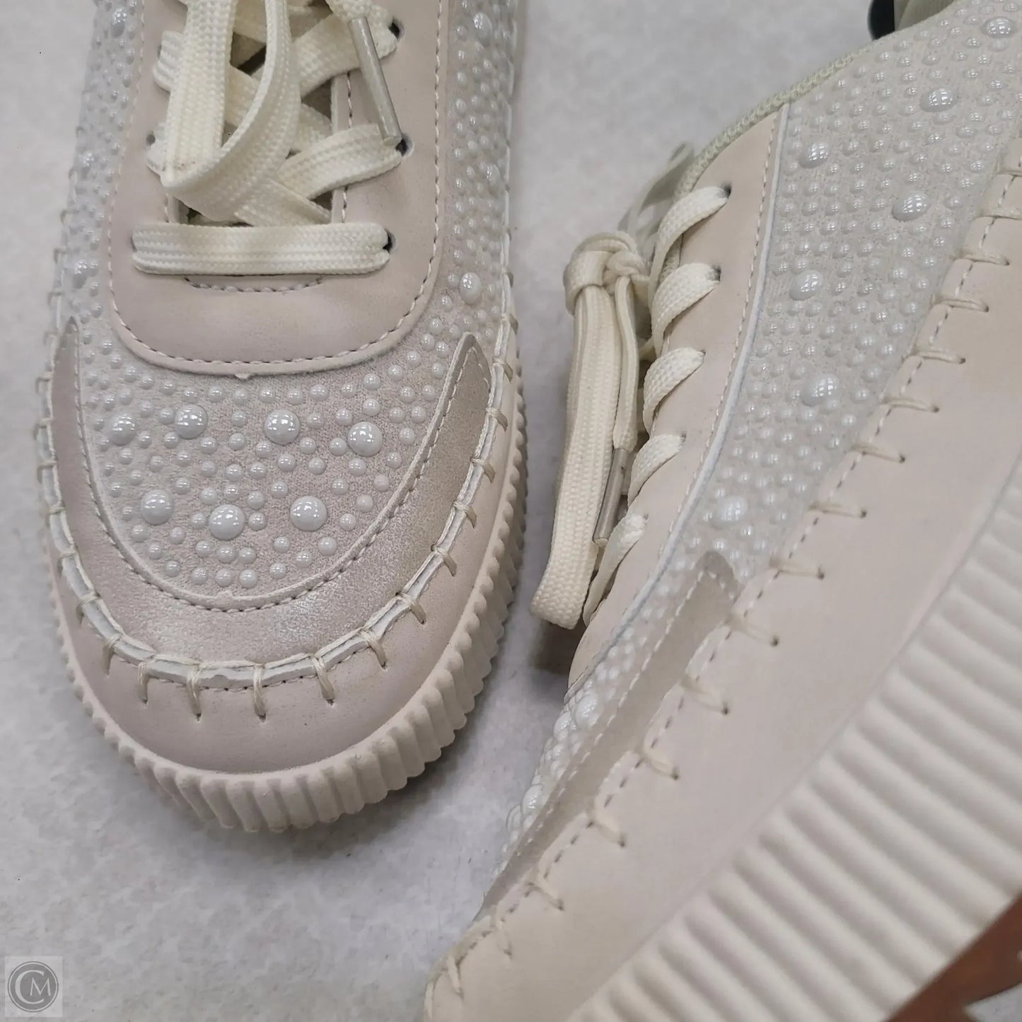 Shoes Athletic By Nicole Miller In Cream, Size: 6.5