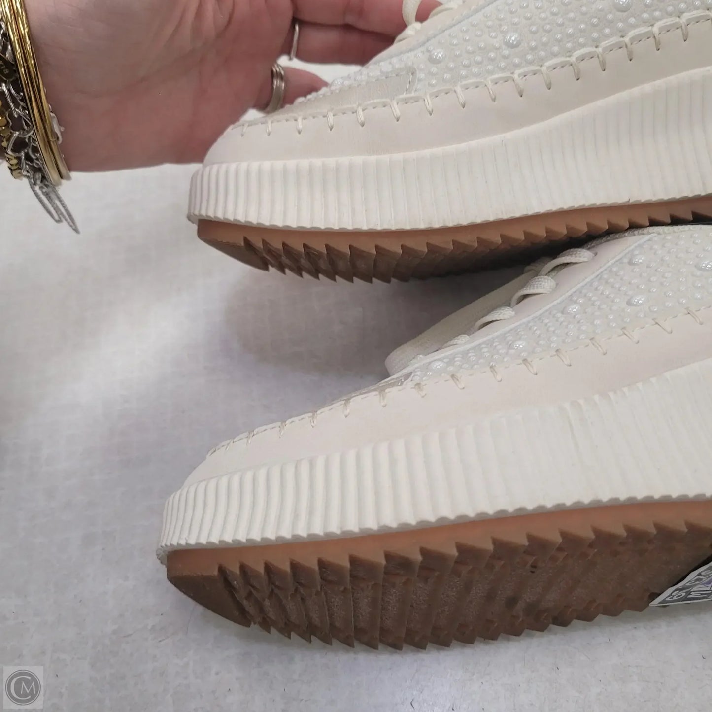 Shoes Athletic By Nicole Miller In Cream, Size: 6.5