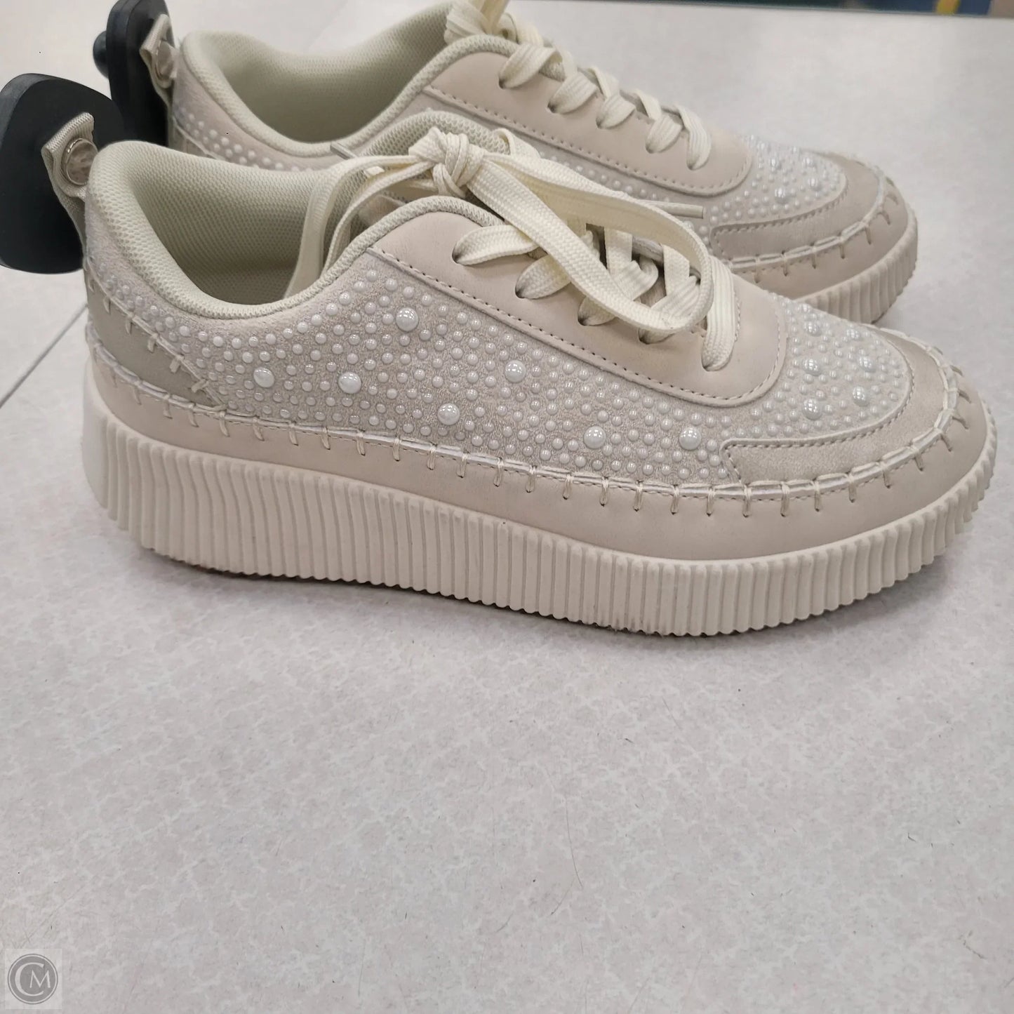 Shoes Athletic By Nicole Miller In Cream, Size: 6.5