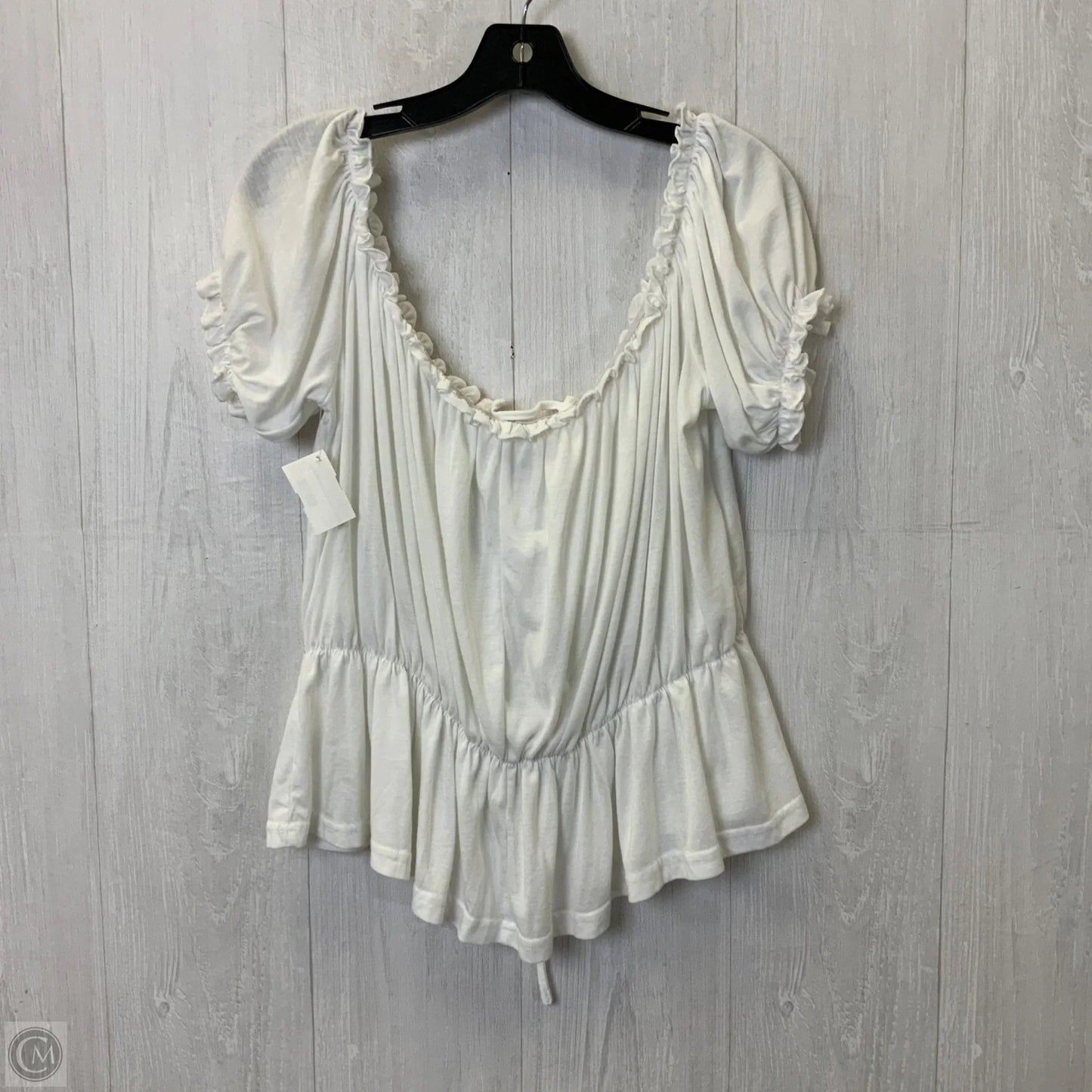 Top Short Sleeve By Clothes Mentor In White, Size: 2x