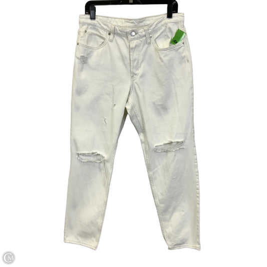 Jeans Straight By H&m In White, Size: 10