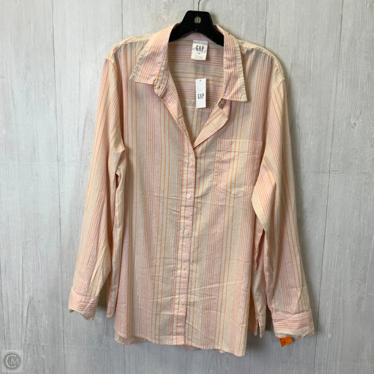 Top Long Sleeve By Gap In Orange & Pink, Size: Xl