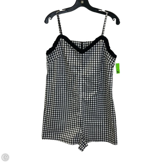 Romper By Top Shop In Plaid Pattern, Size: S
