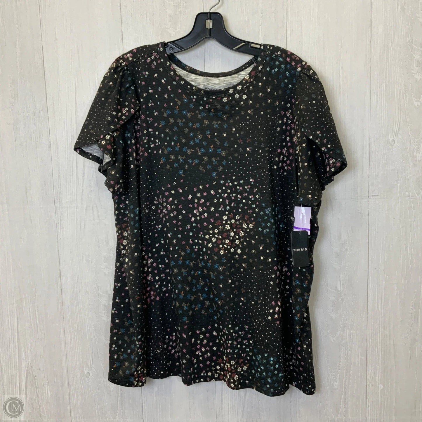 Top Short Sleeve By Torrid In Black, Size: 2x
