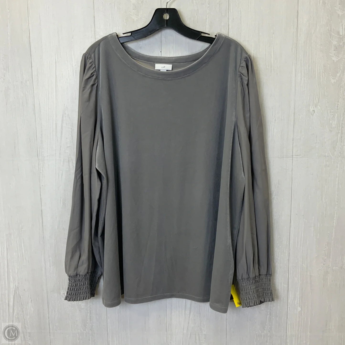 Top Long Sleeve By J. Jill In Grey, Size: 2x