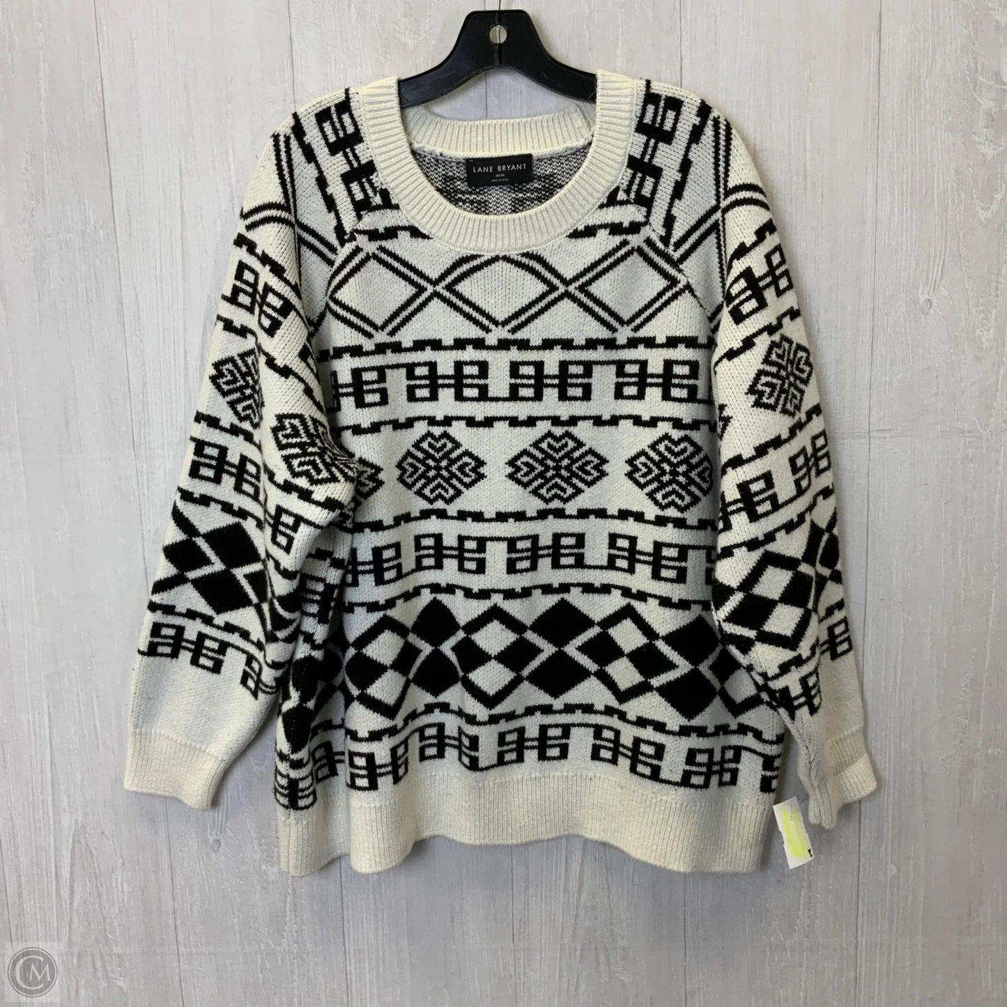 Sweater By Lane Bryant In Black & White, Size: 4x