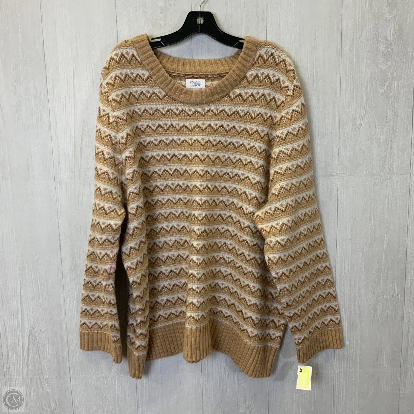 Sweater By Croft And Barrow In Striped Pattern, Size: 3x