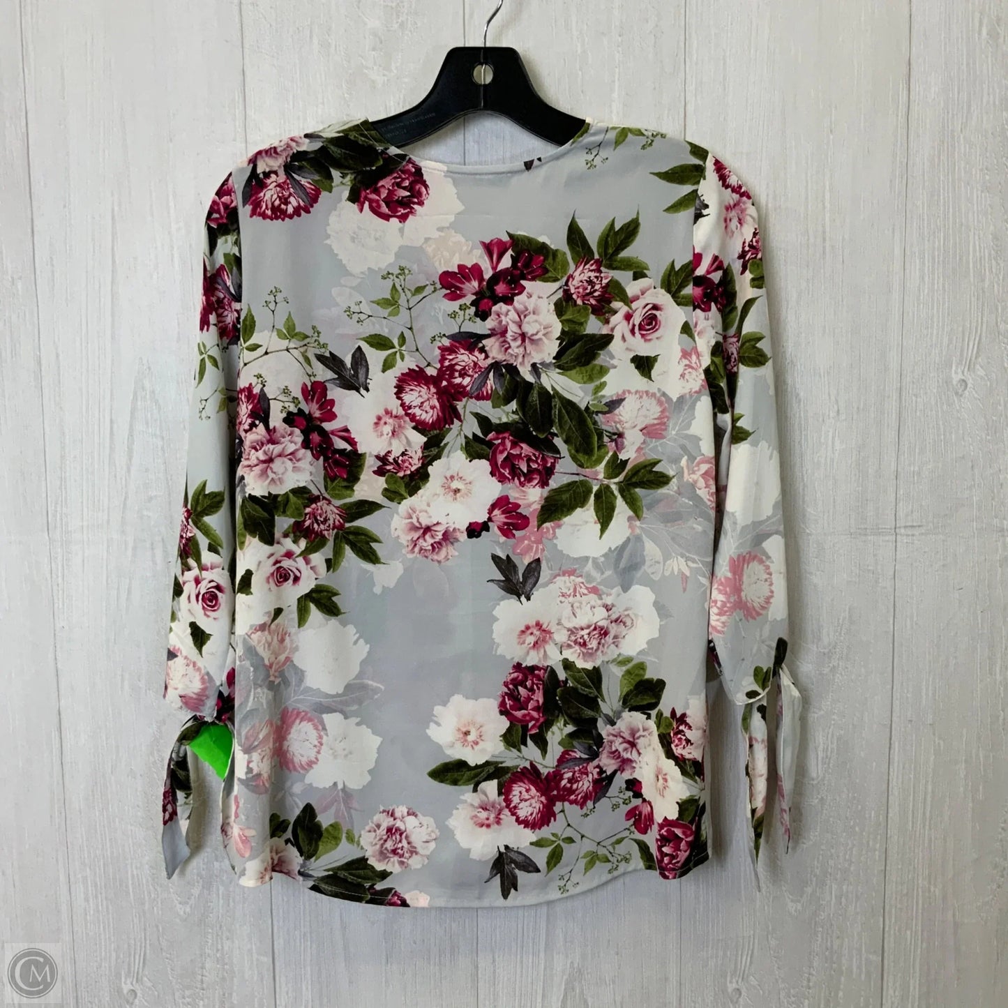 Top Long Sleeve By Calvin Klein In Grey, Size: Xs