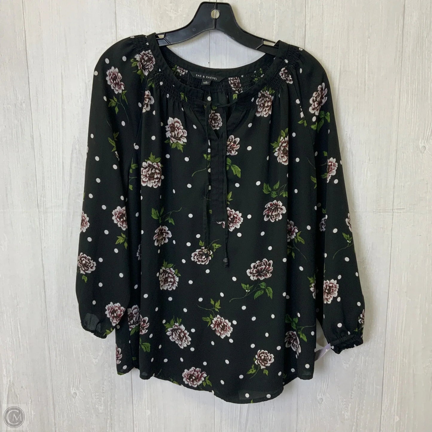 Top Long Sleeve By Zac And Rachel In Black, Size: M