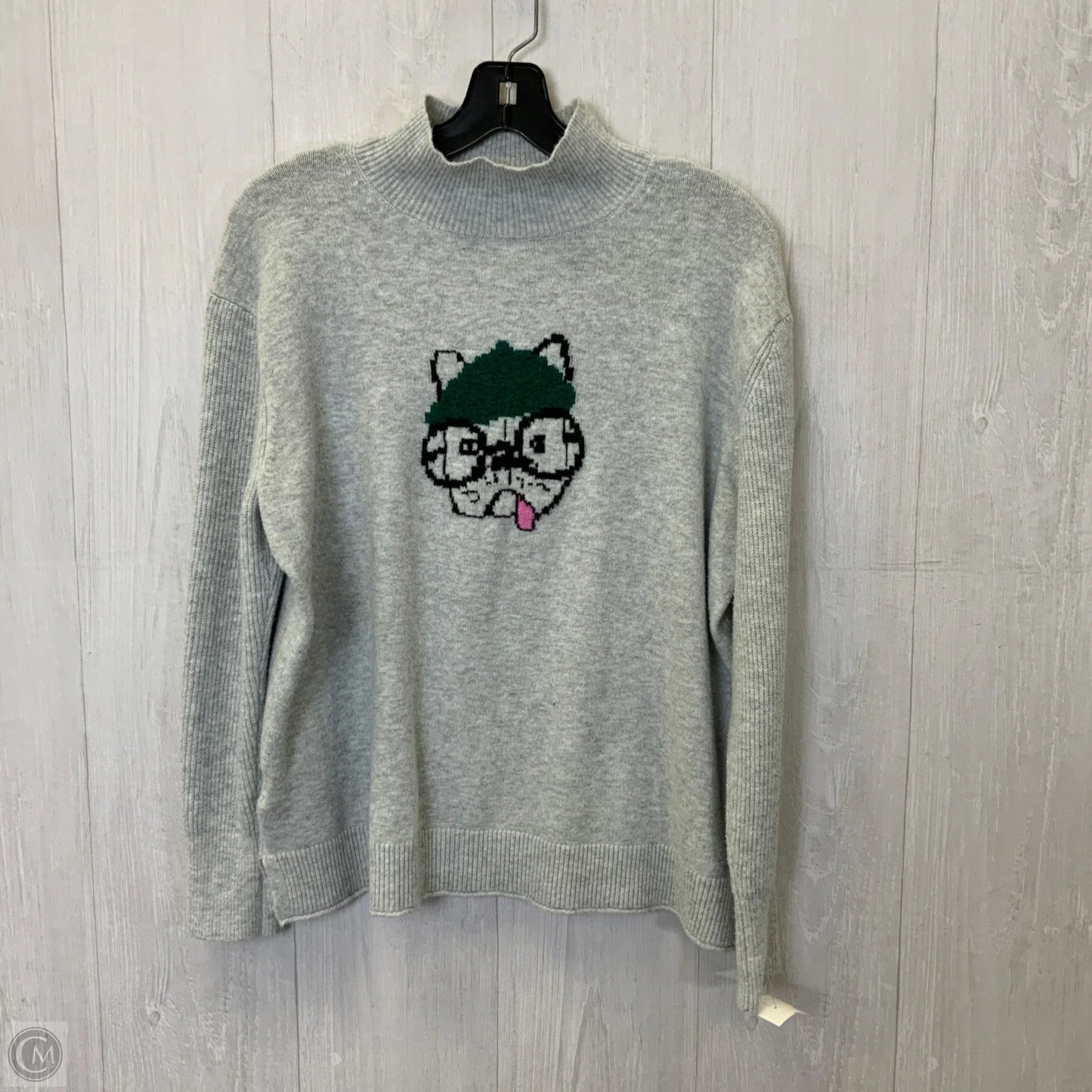 Top Long Sleeve By Loft In Grey, Size: L