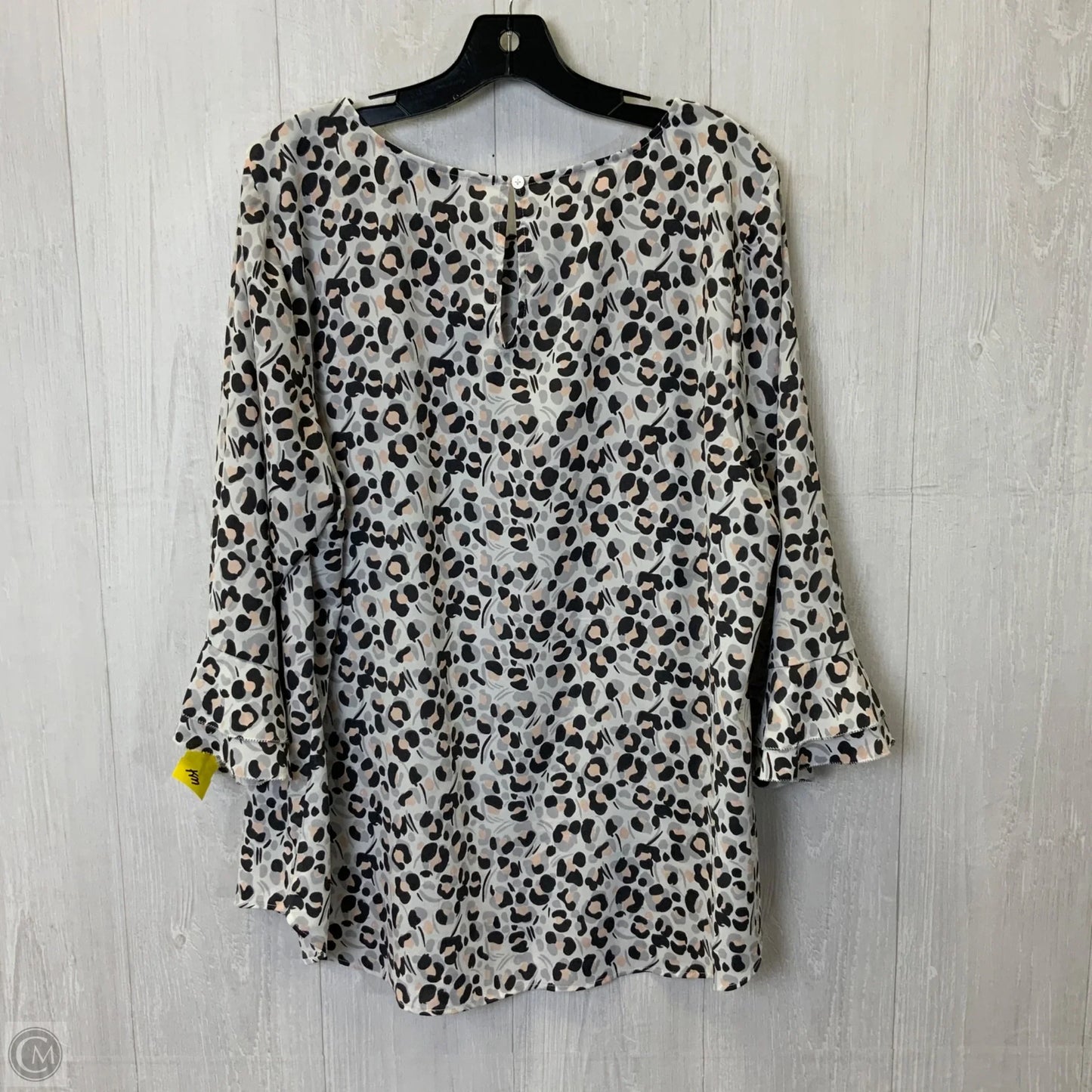 Top Long Sleeve By Loft In Grey, Size: 1x