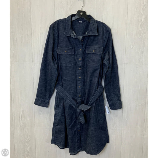 Dress Casual Midi By Lands End In Blue Denim, Size: Xl