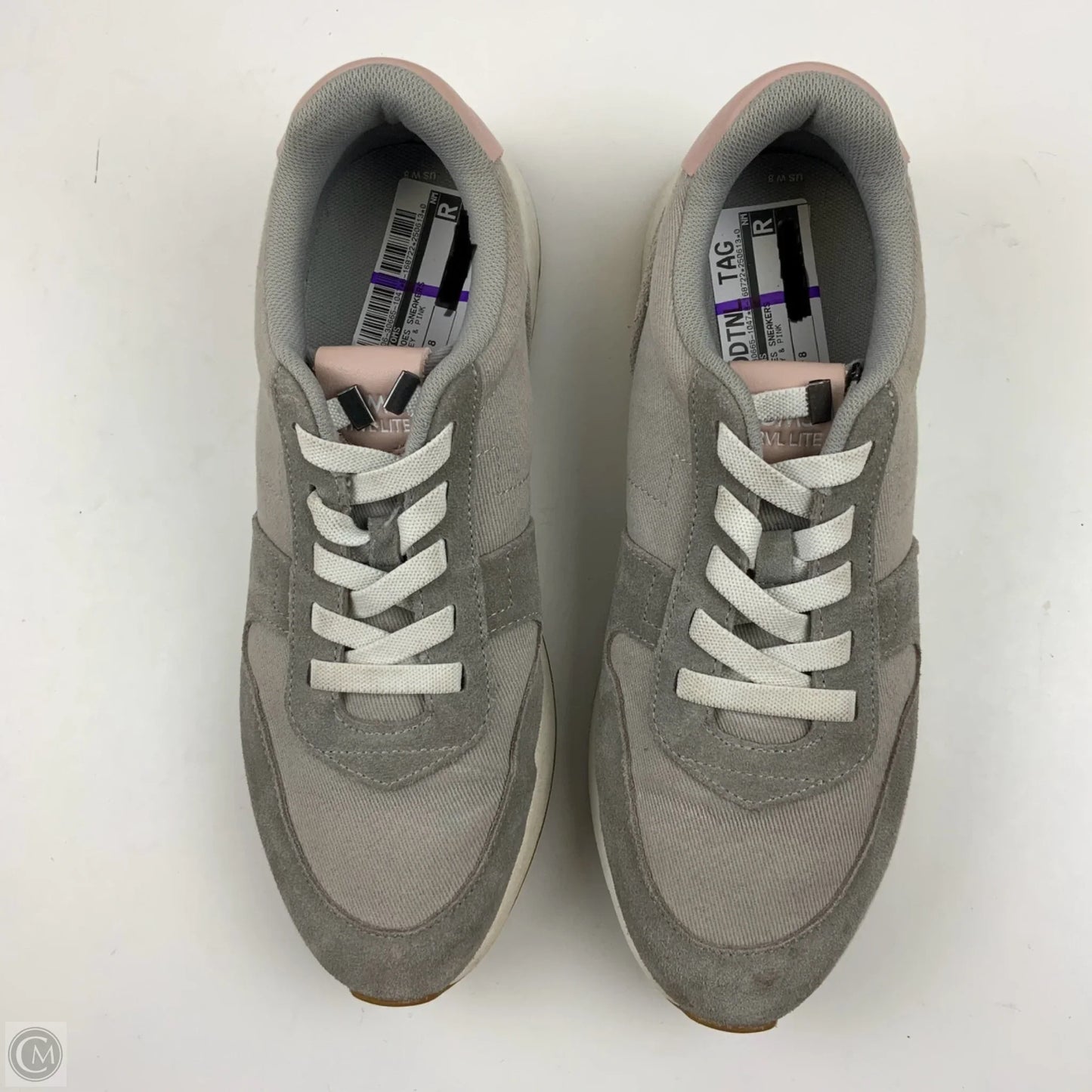 Shoes Sneakers By Toms In Grey & Pink, Size: 8