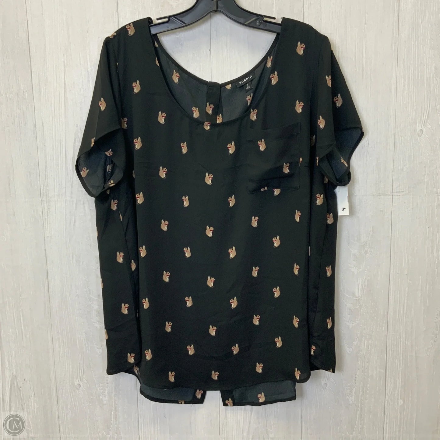 Top Short Sleeve By Torrid In Black, Size: 2x