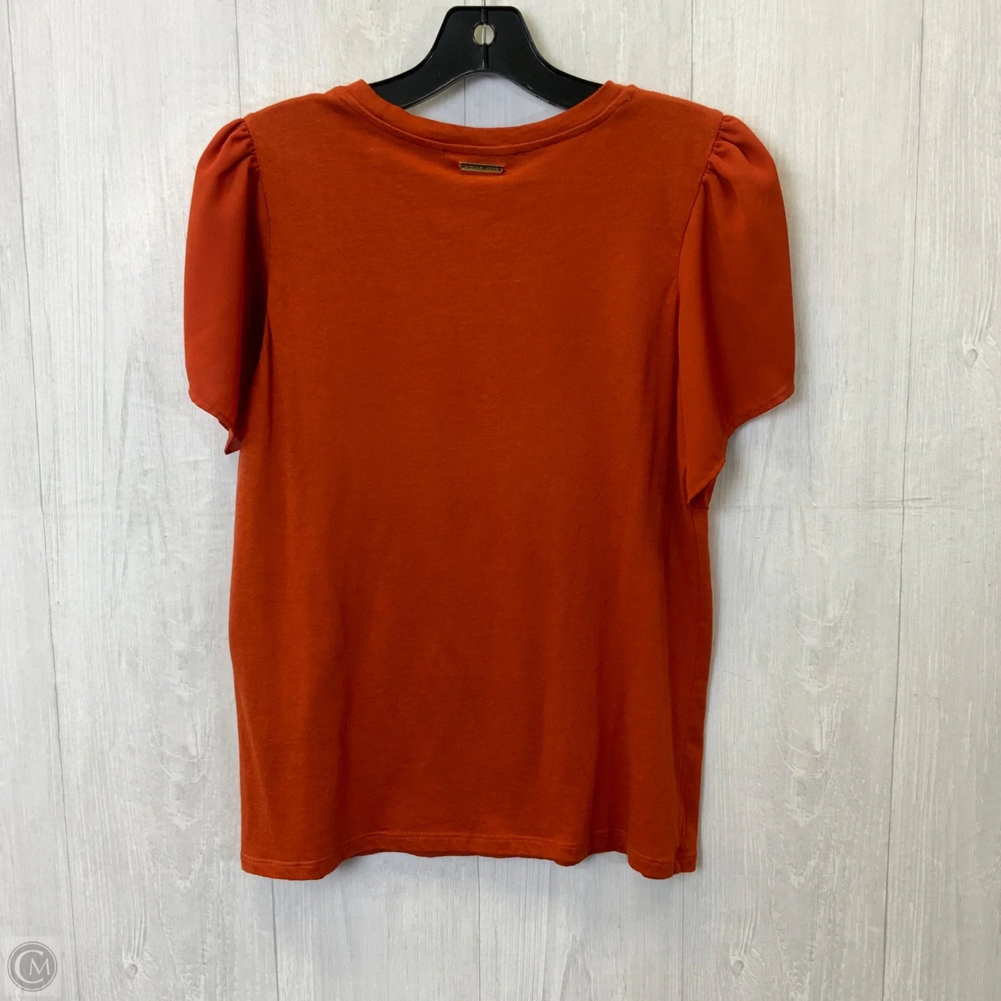 Top Short Sleeve Designer By Michael Kors In Orange, Size: M