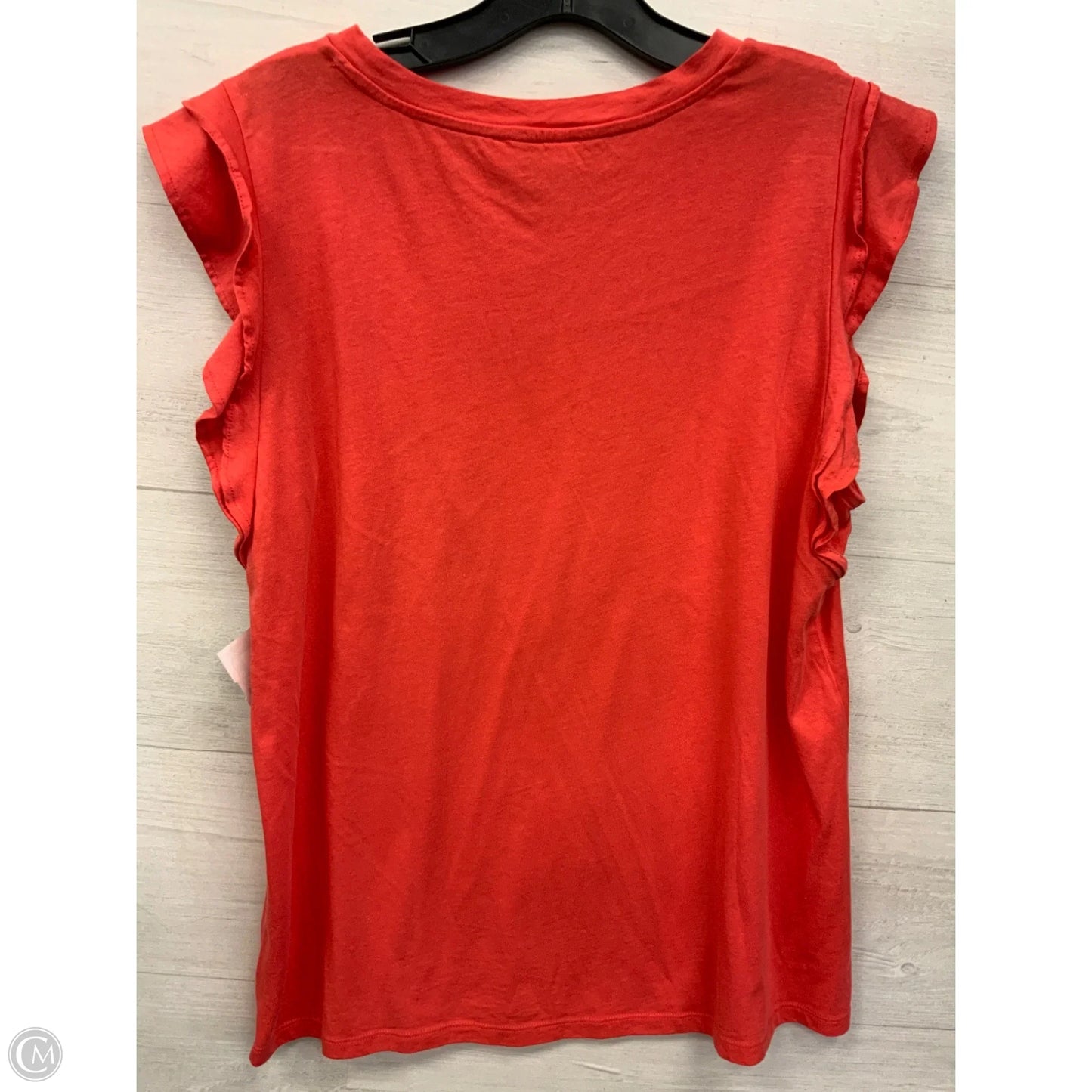 Top Sleeveless Designer By Michael Kors In Coral, Size: L