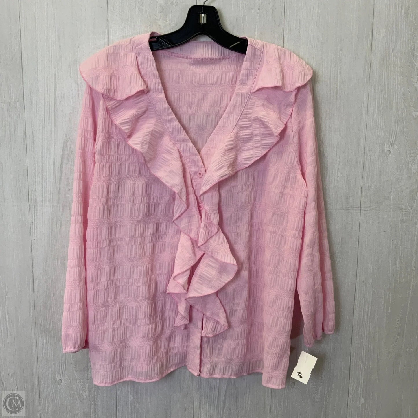 Top Long Sleeve By Clothes Mentor In Pink, Size: 2x