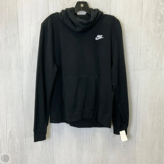Sweatshirt Hoodie By Nike In Black, Size: L