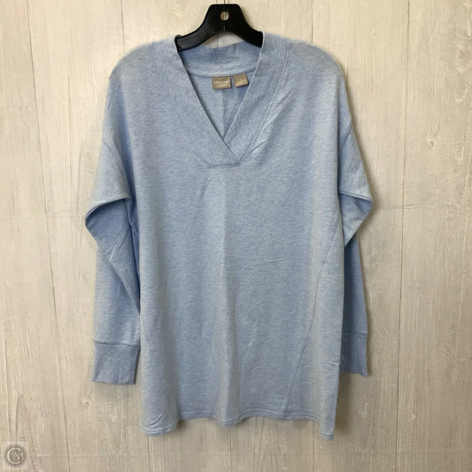 Top Long Sleeve By Zenergy By Chicos In Blue, Size: M